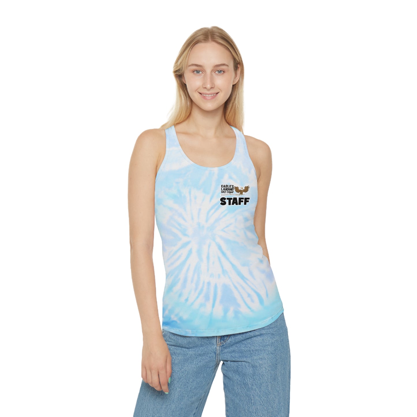 Custom Tie Dye Racerback Tank Top - STAFF Edition
