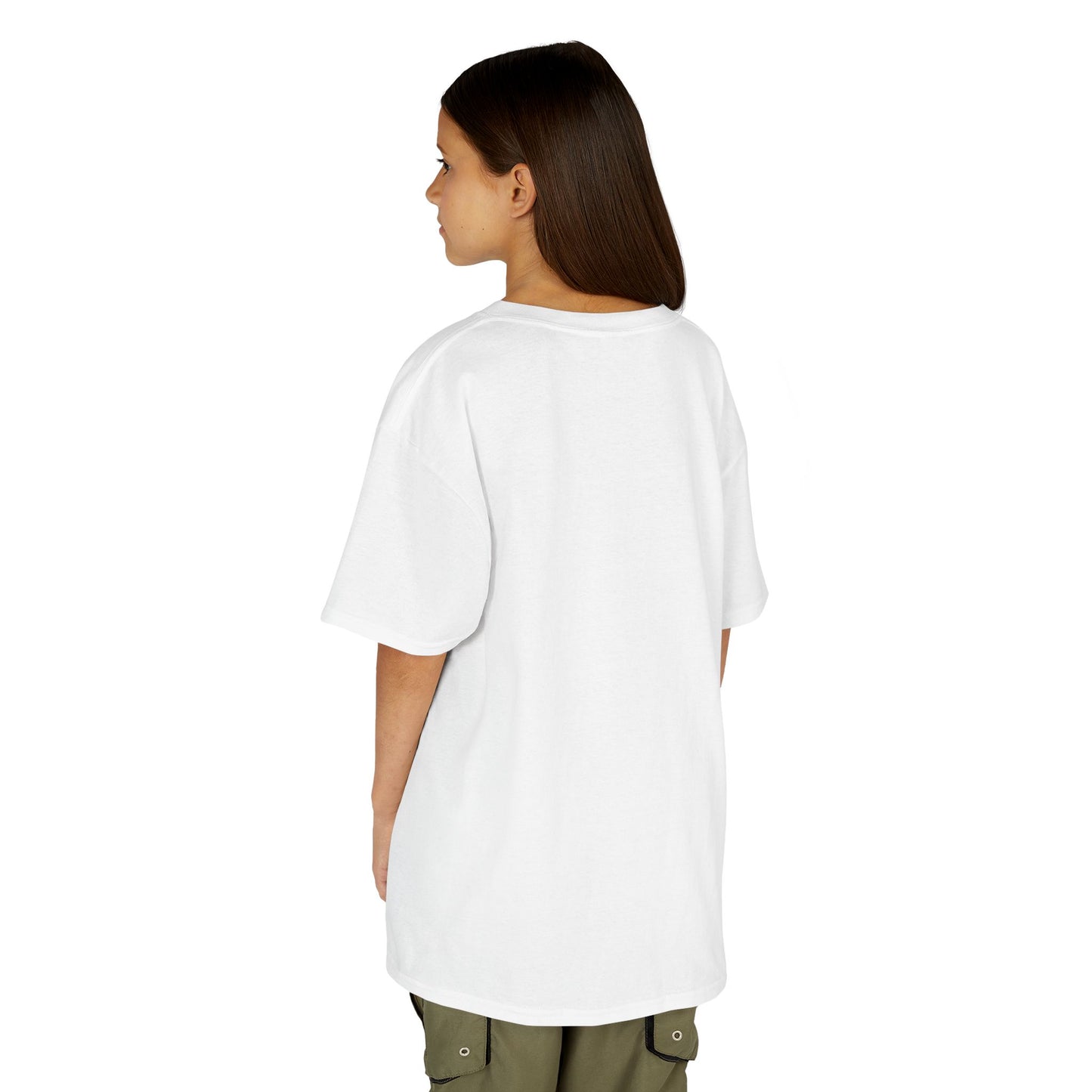 Kids Heavy Cotton™ Tee - Blue Ribbon Coquette Bow Design