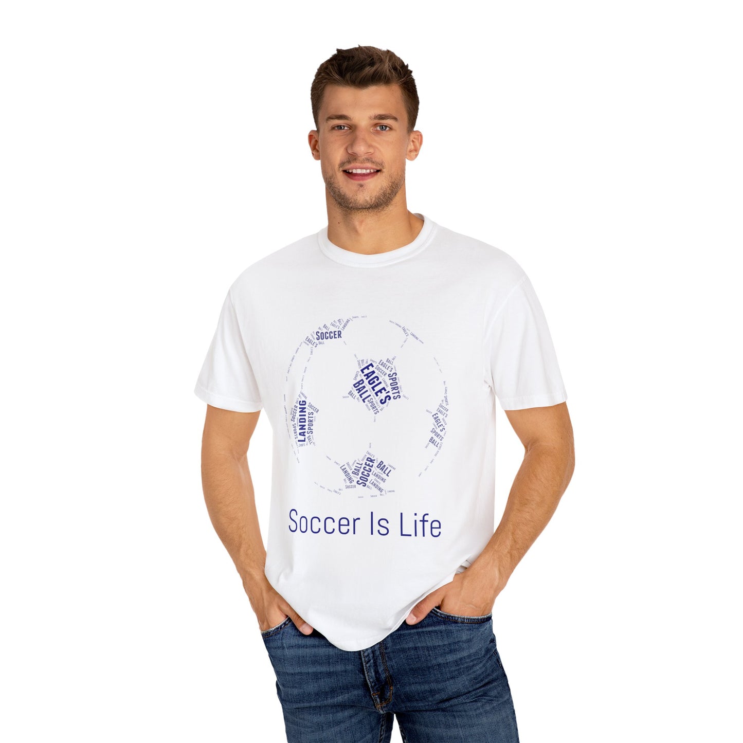 Soccer Is Life Unisex Garment-Dyed T-Shirt - Perfect for Fans & Sports Lovers