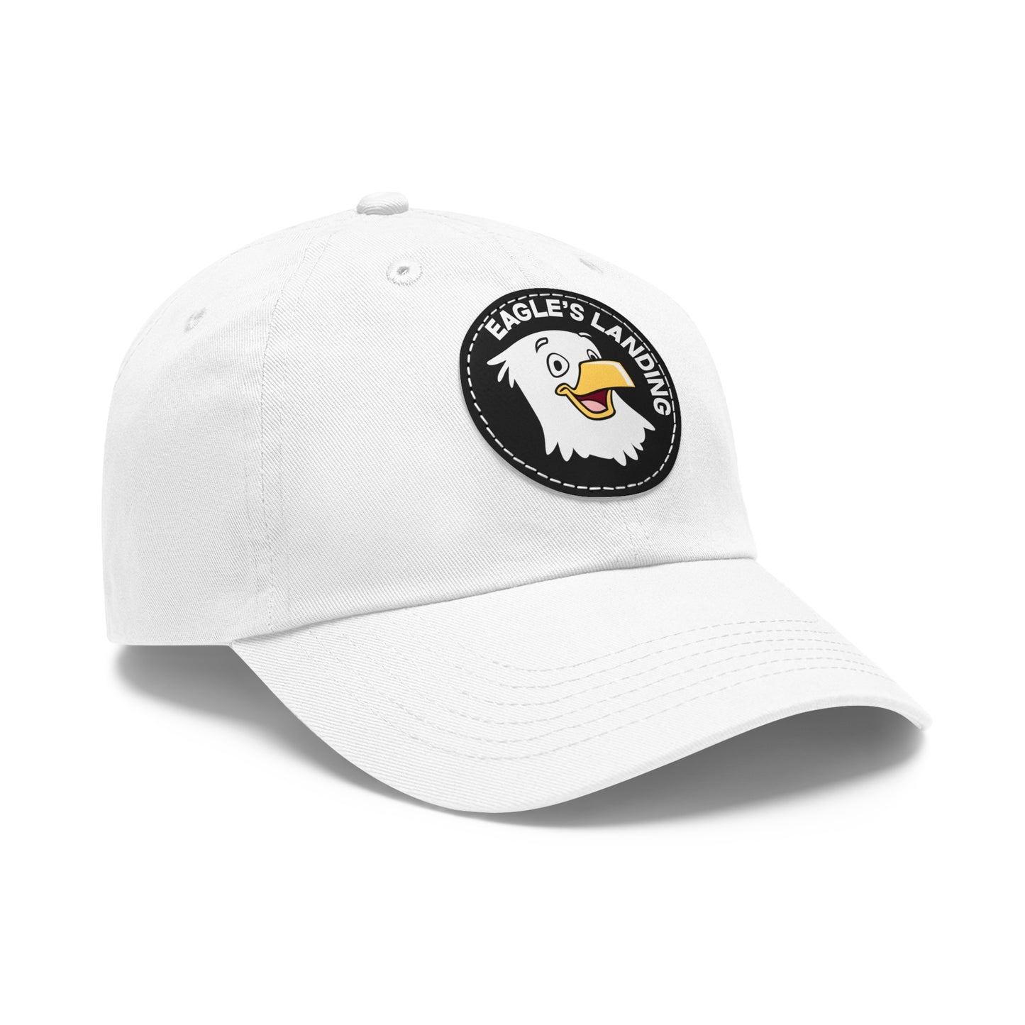 ADULT Hat with Leather Patch (Round)