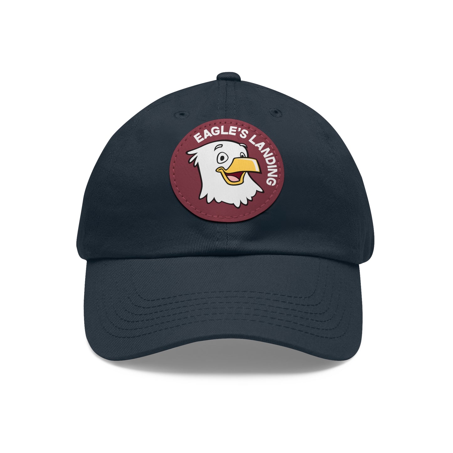 ADULT Hat with Leather Patch (Round)