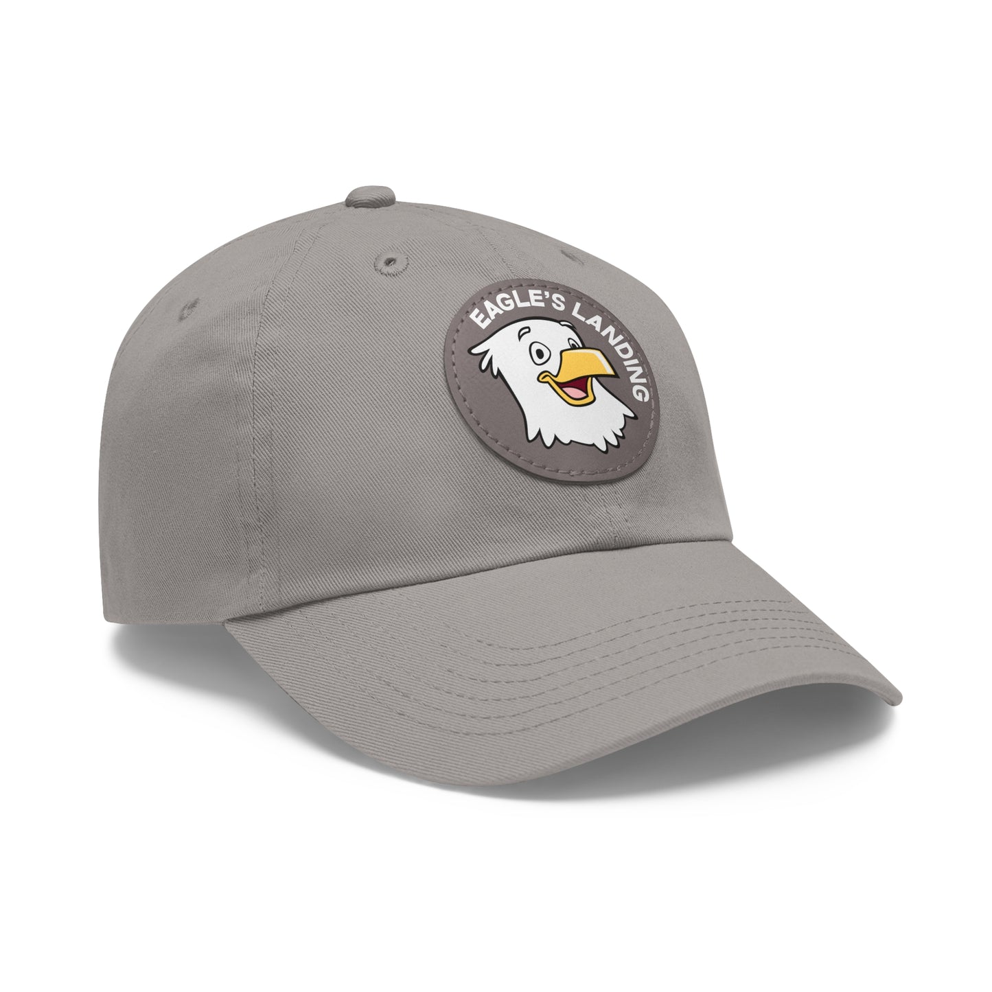 ADULT Hat with Leather Patch (Round)