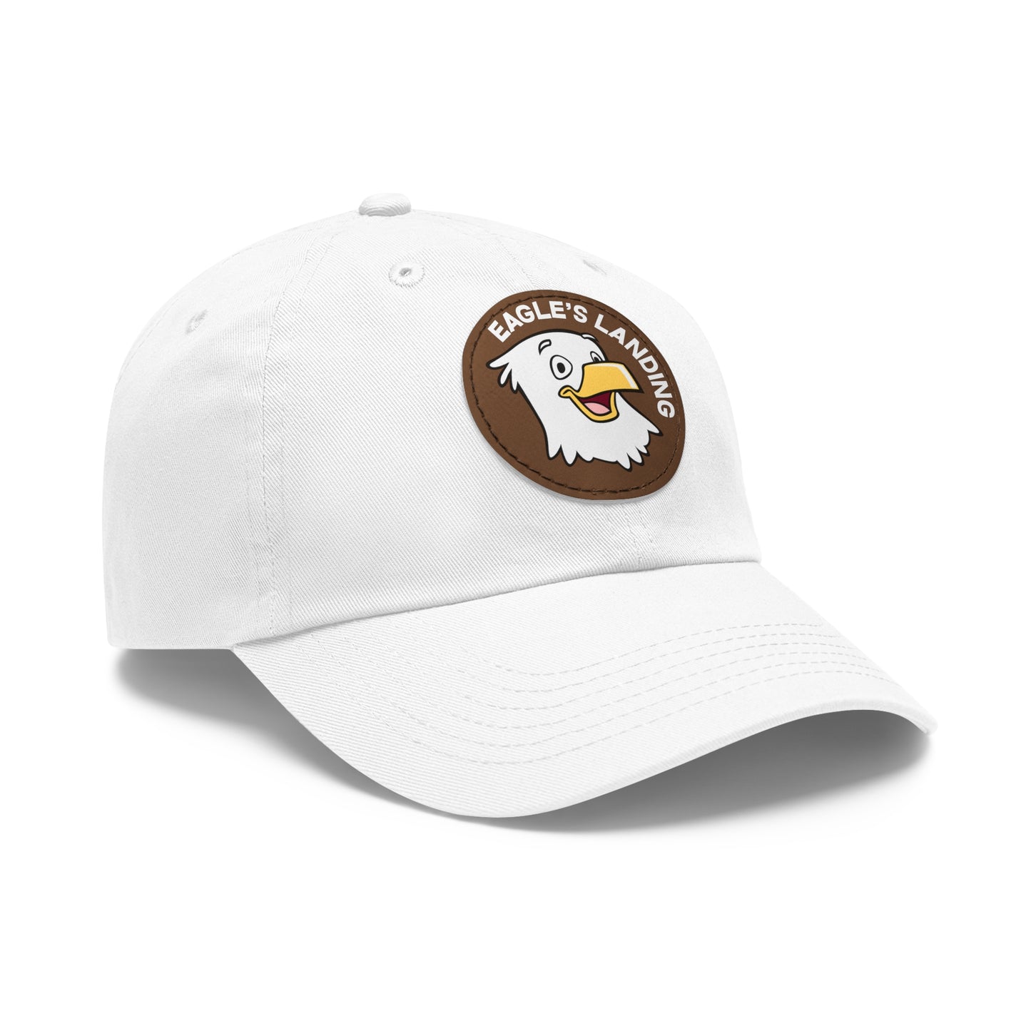 ADULT Hat with Leather Patch (Round)