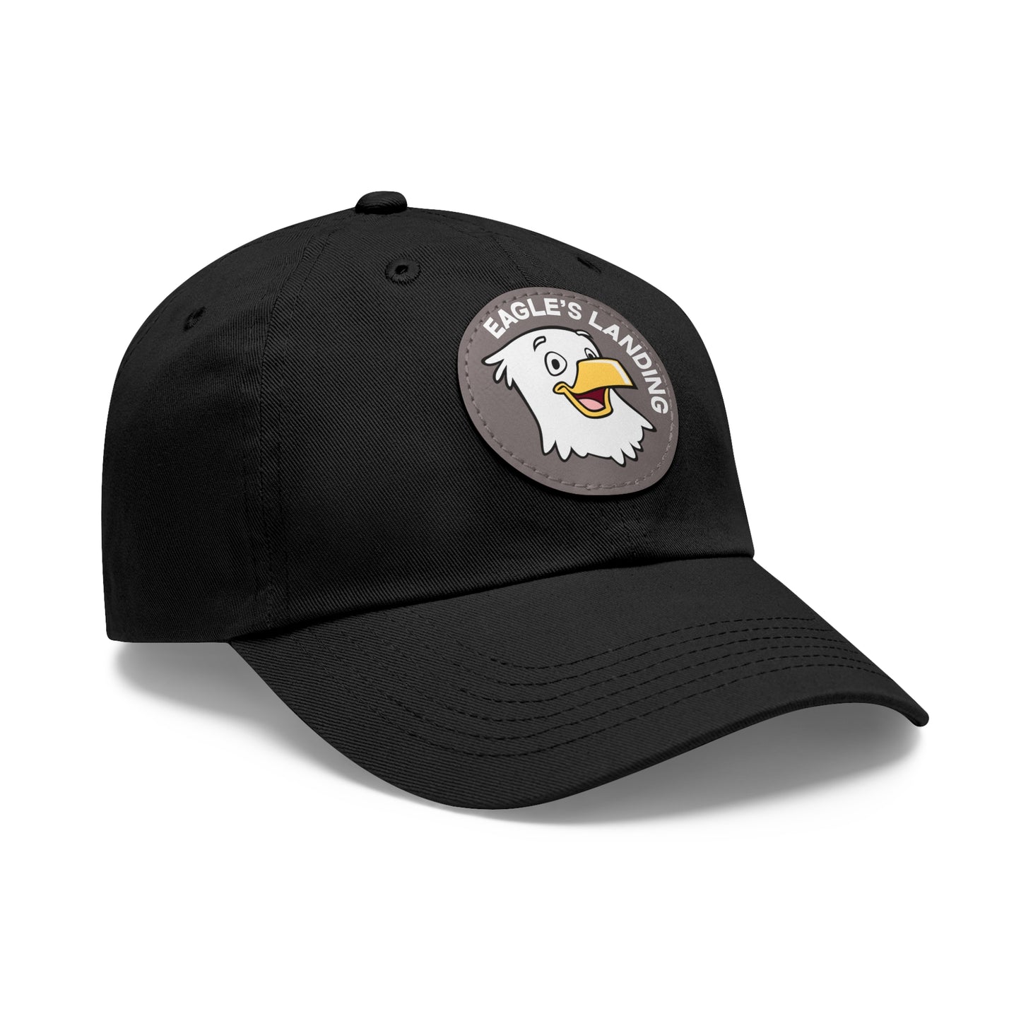 ADULT Hat with Leather Patch (Round)