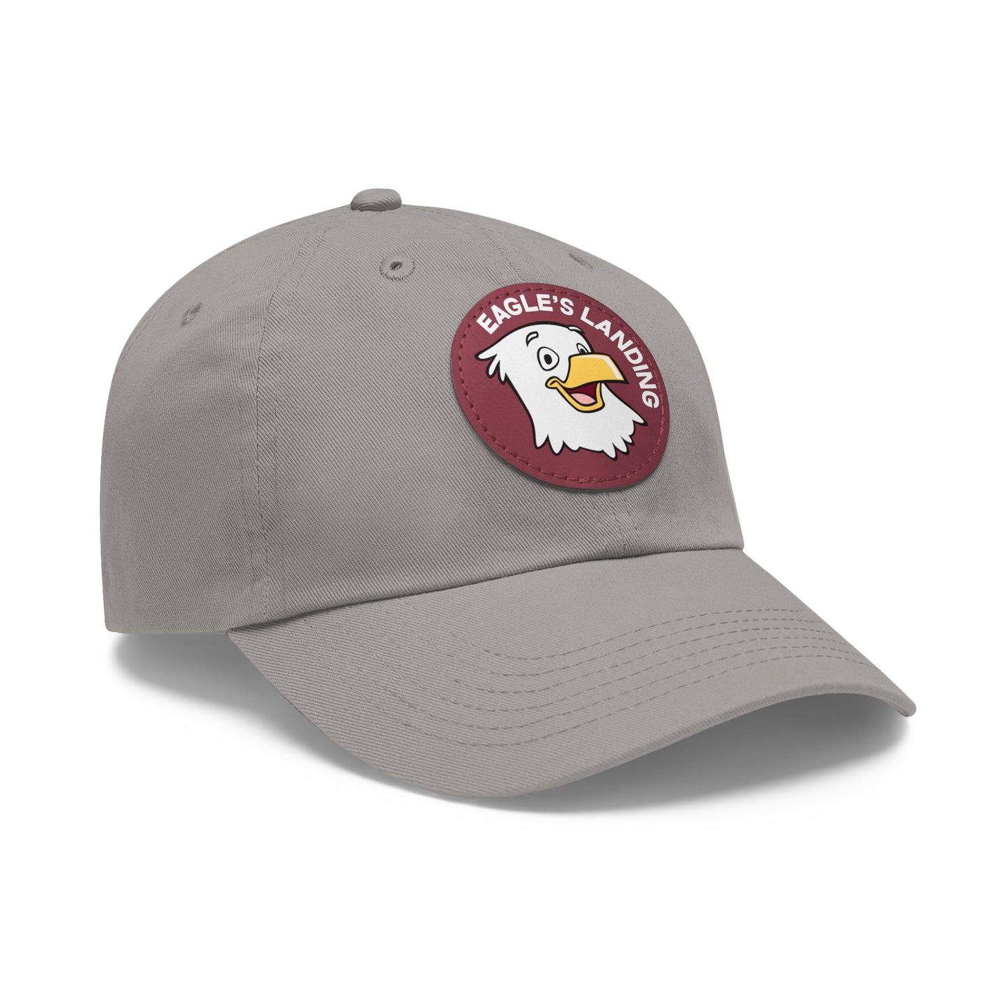 ADULT Hat with Leather Patch (Round)