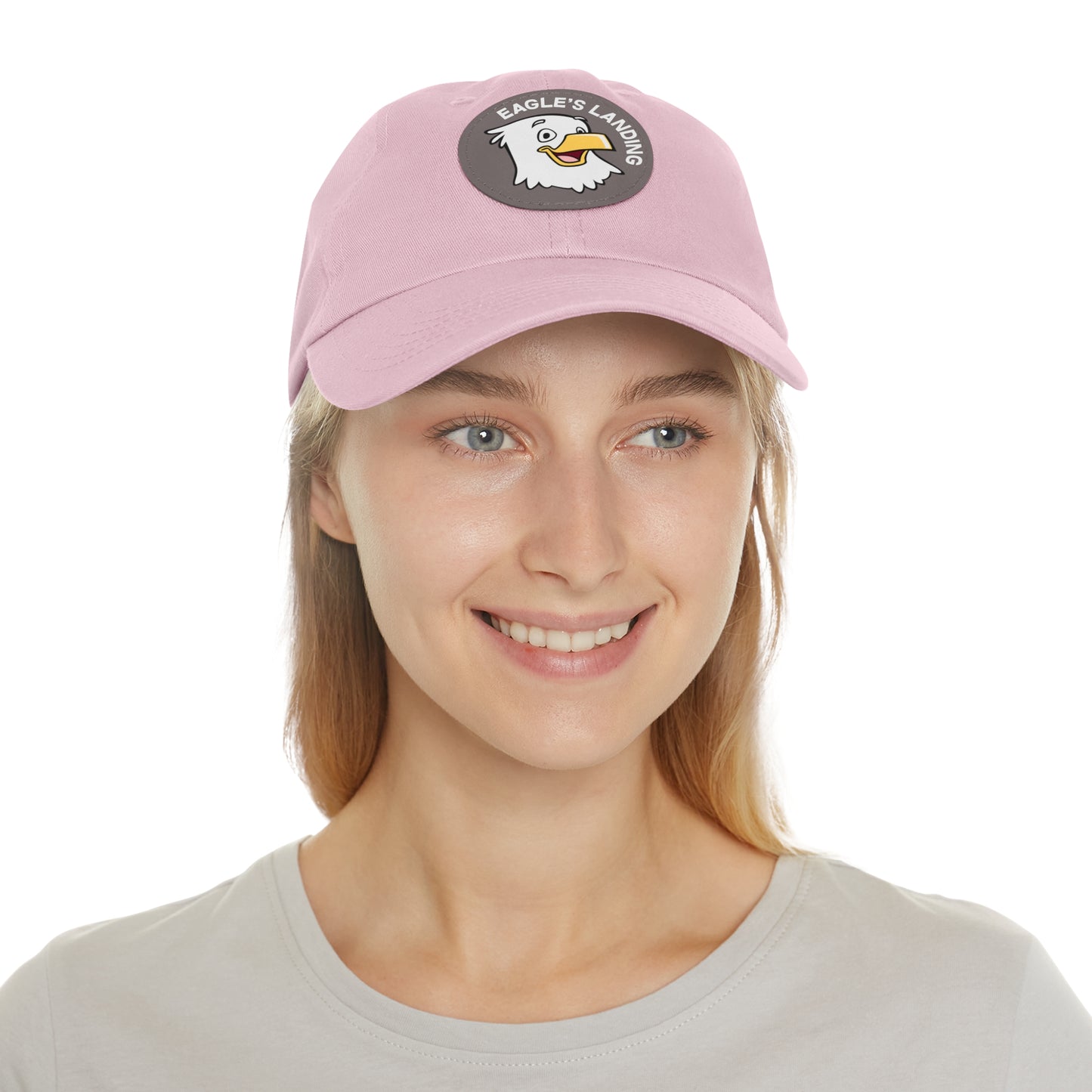 ADULT Hat with Leather Patch (Round)