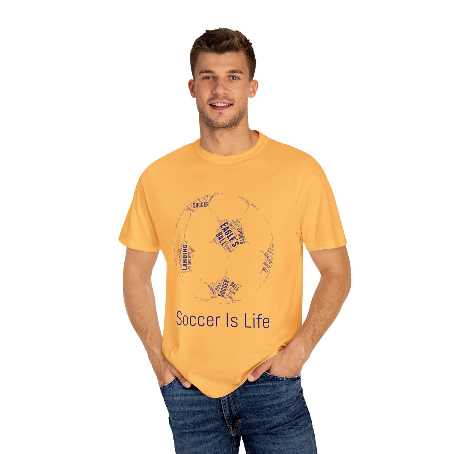 Soccer Is Life Unisex Garment-Dyed T-Shirt - Perfect for Fans & Sports Lovers