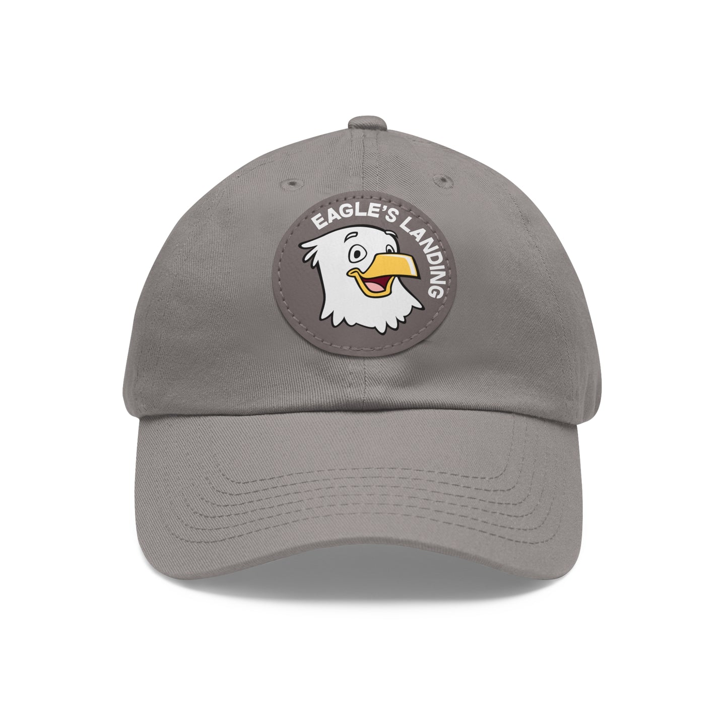 ADULT Hat with Leather Patch (Round)