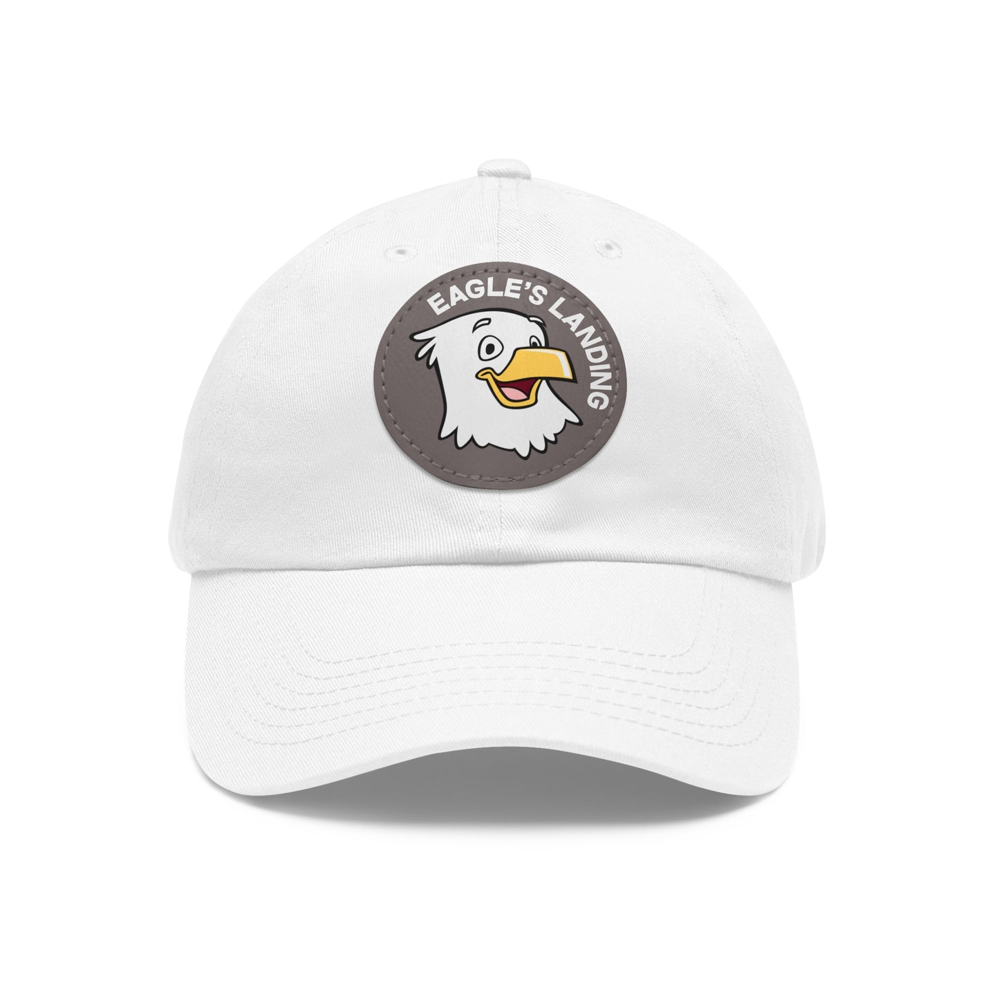 ADULT Hat with Leather Patch (Round)