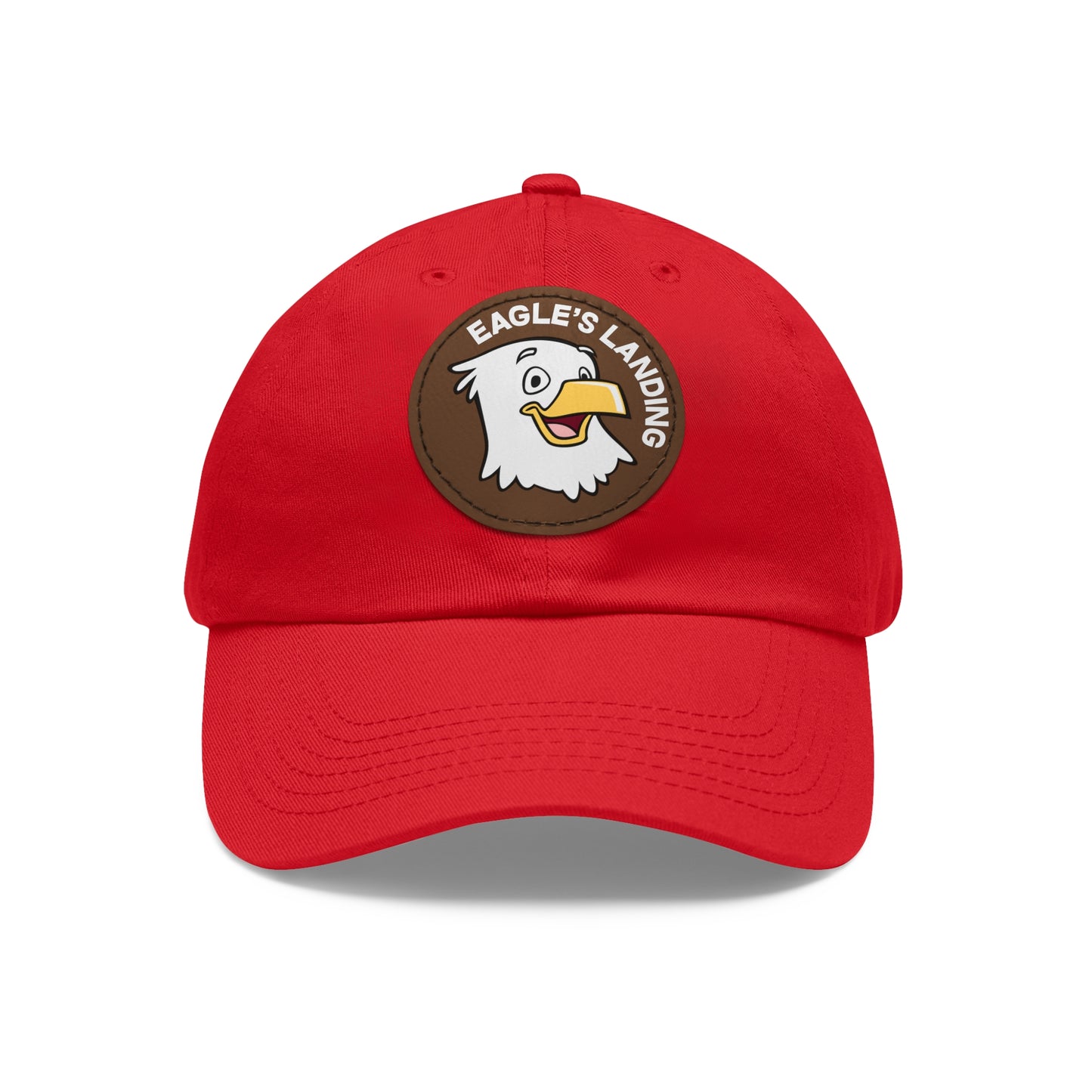 ADULT Hat with Leather Patch (Round)