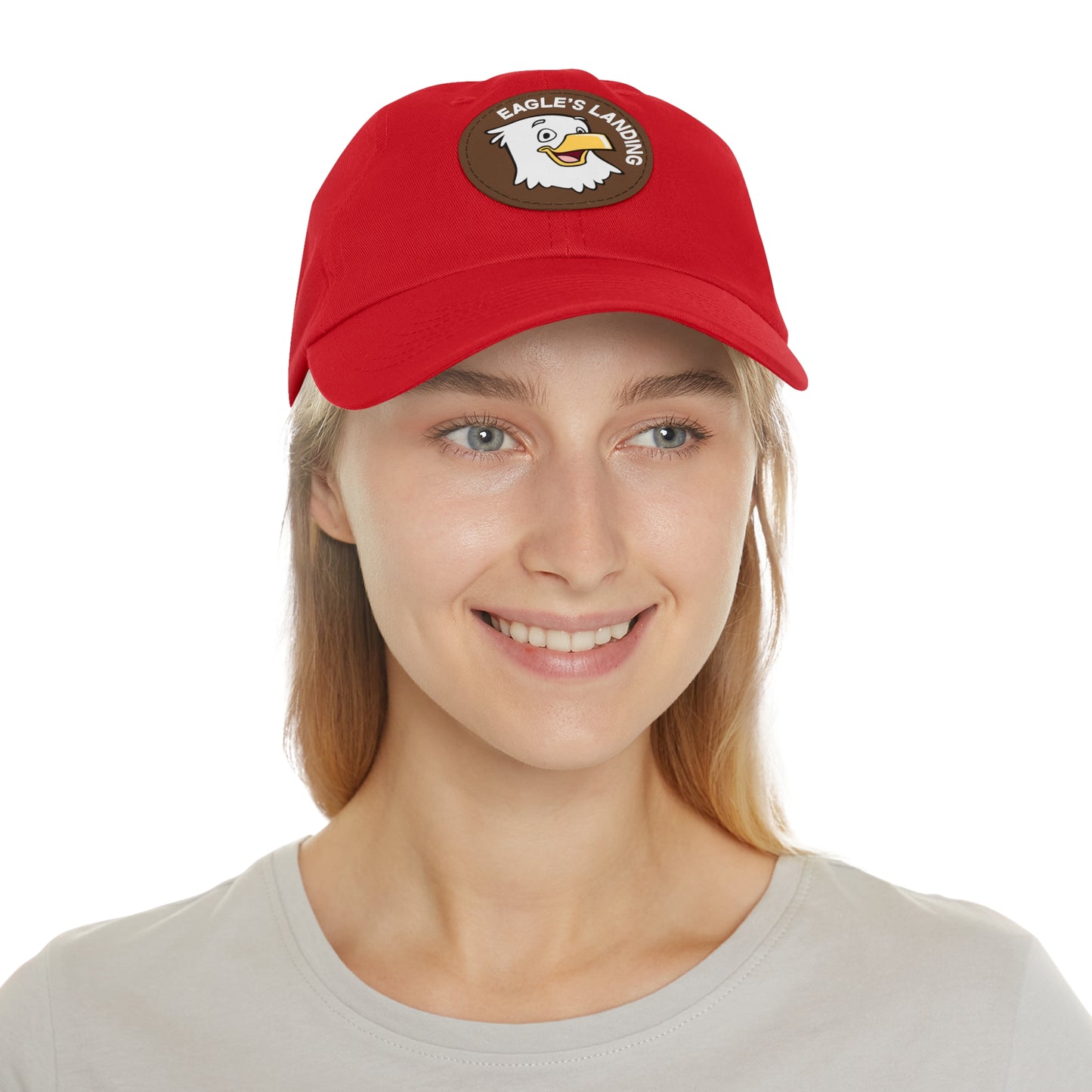 ADULT Hat with Leather Patch (Round)