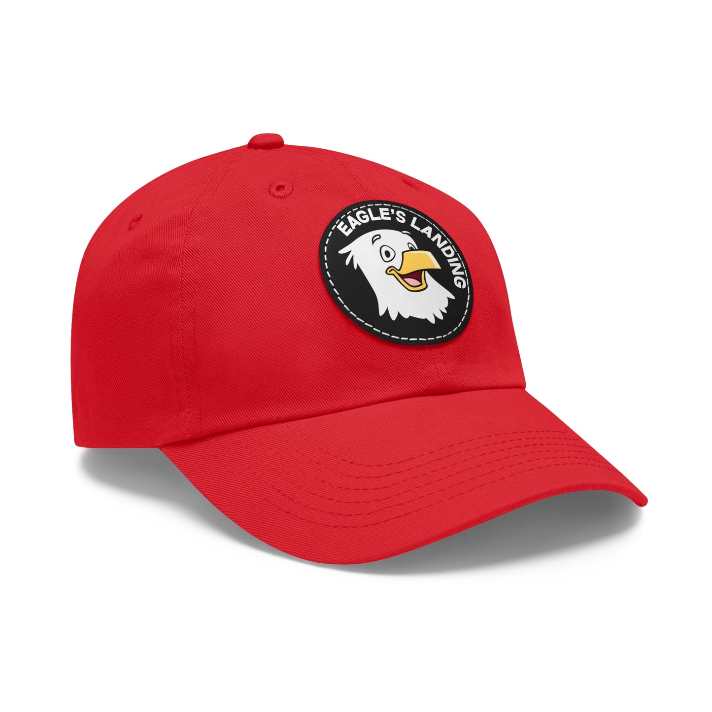 ADULT Hat with Leather Patch (Round)