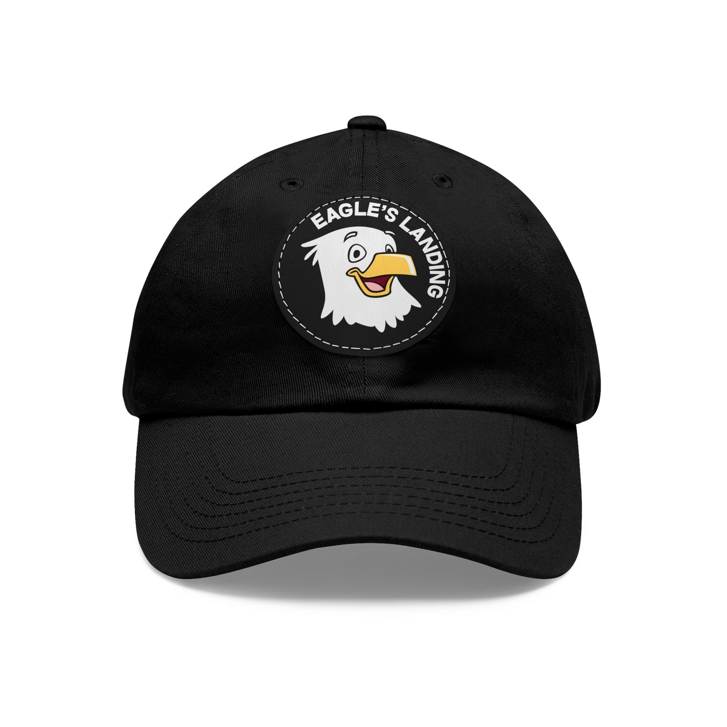 ADULT Hat with Leather Patch (Round)