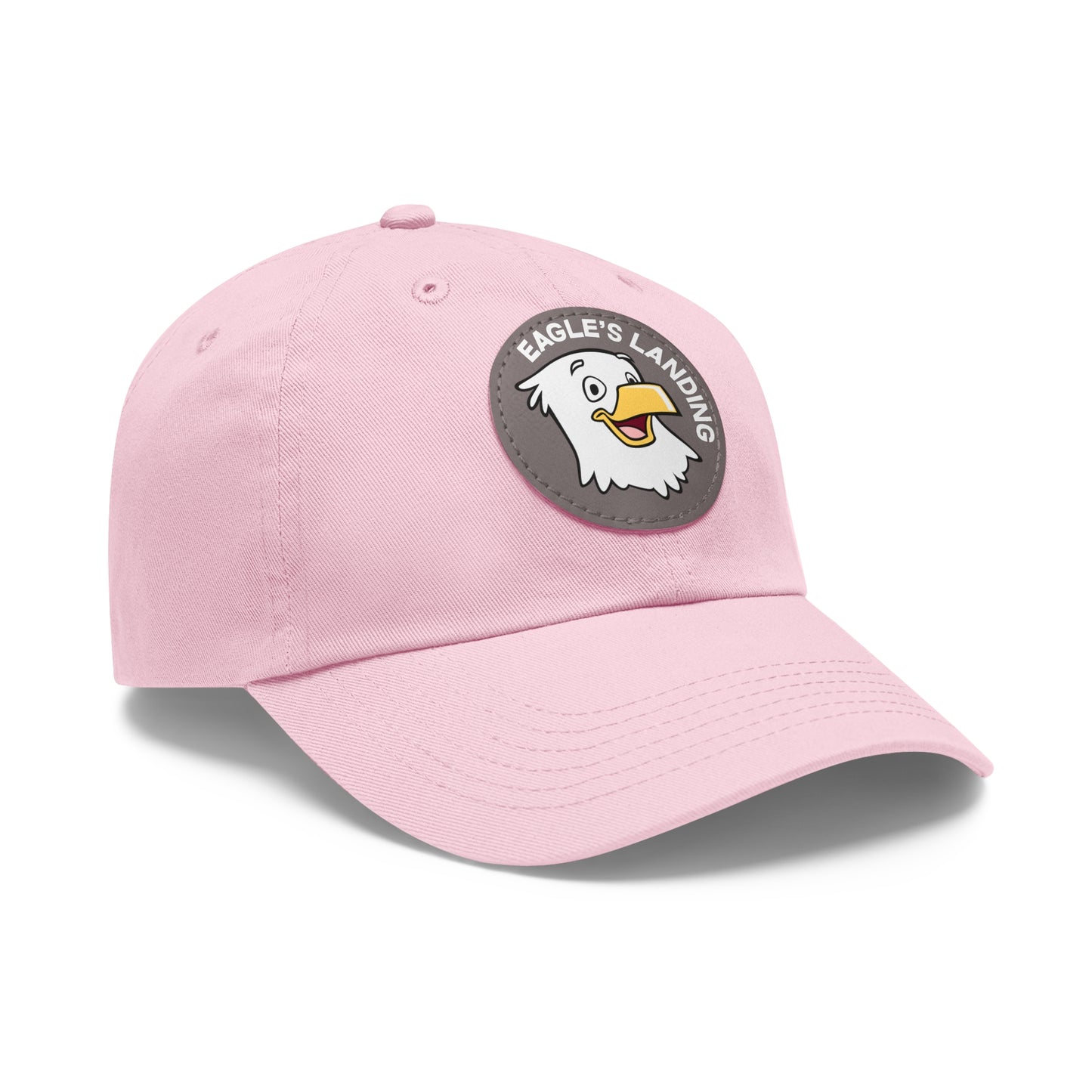 ADULT Hat with Leather Patch (Round)
