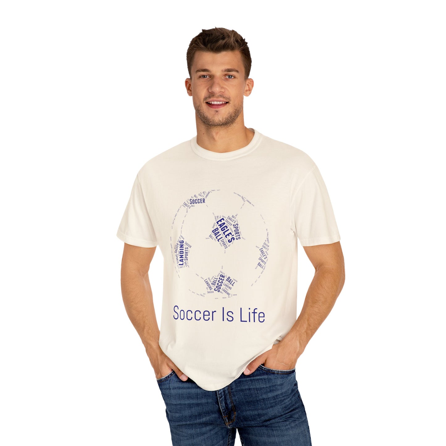 Soccer Is Life Unisex Garment-Dyed T-Shirt - Perfect for Fans & Sports Lovers