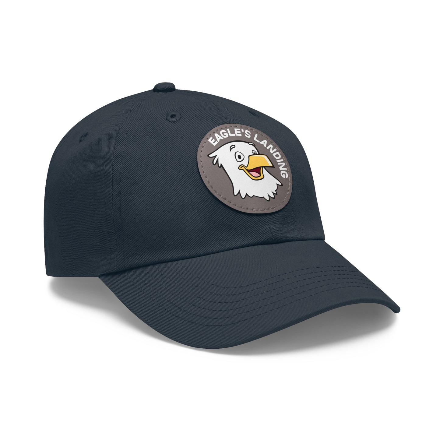 ADULT Hat with Leather Patch (Round)