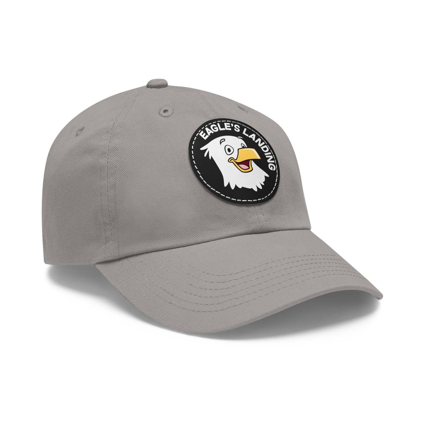 ADULT Hat with Leather Patch (Round)