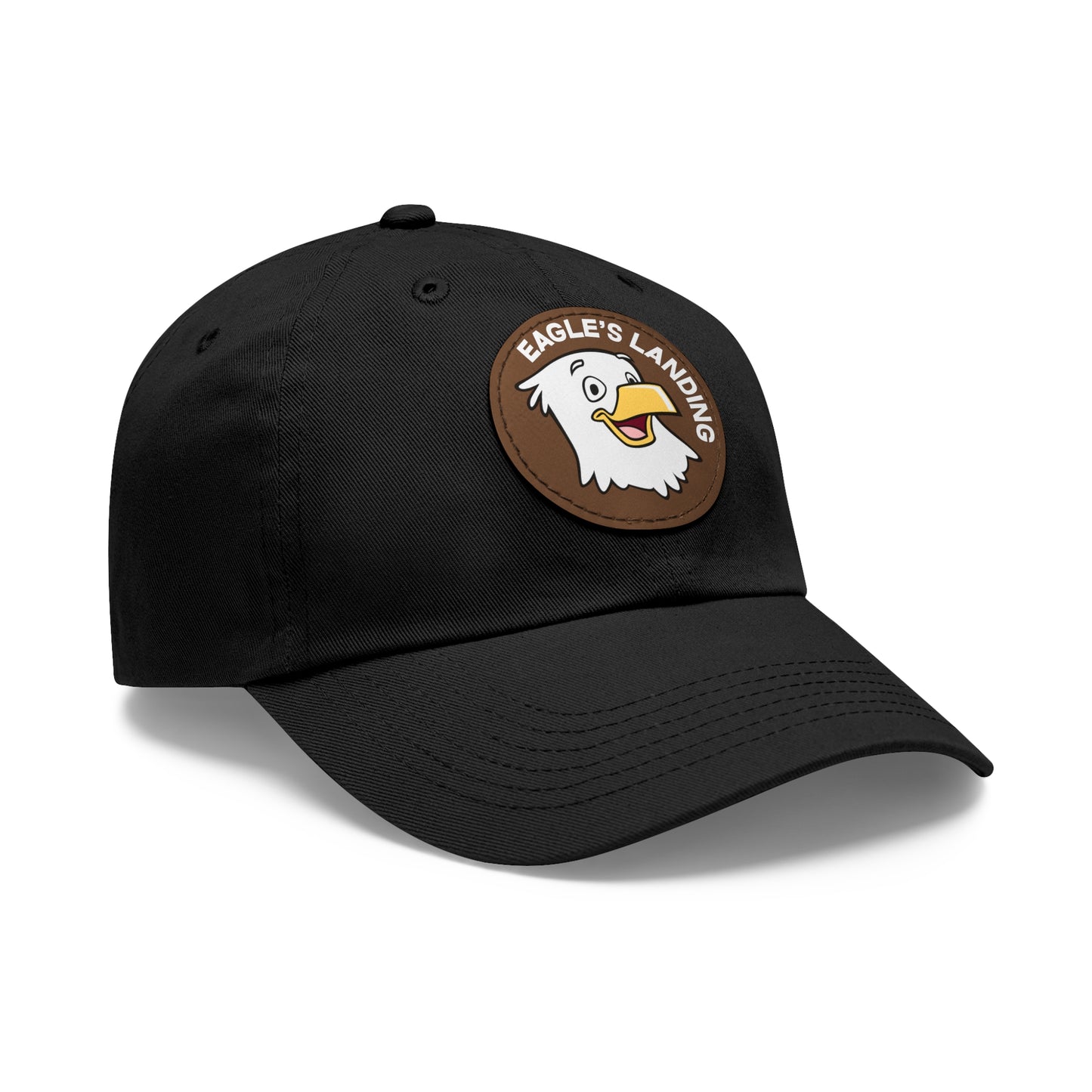 ADULT Hat with Leather Patch (Round)