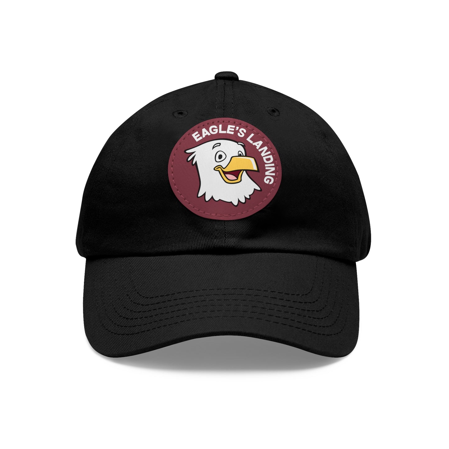 ADULT Hat with Leather Patch (Round)