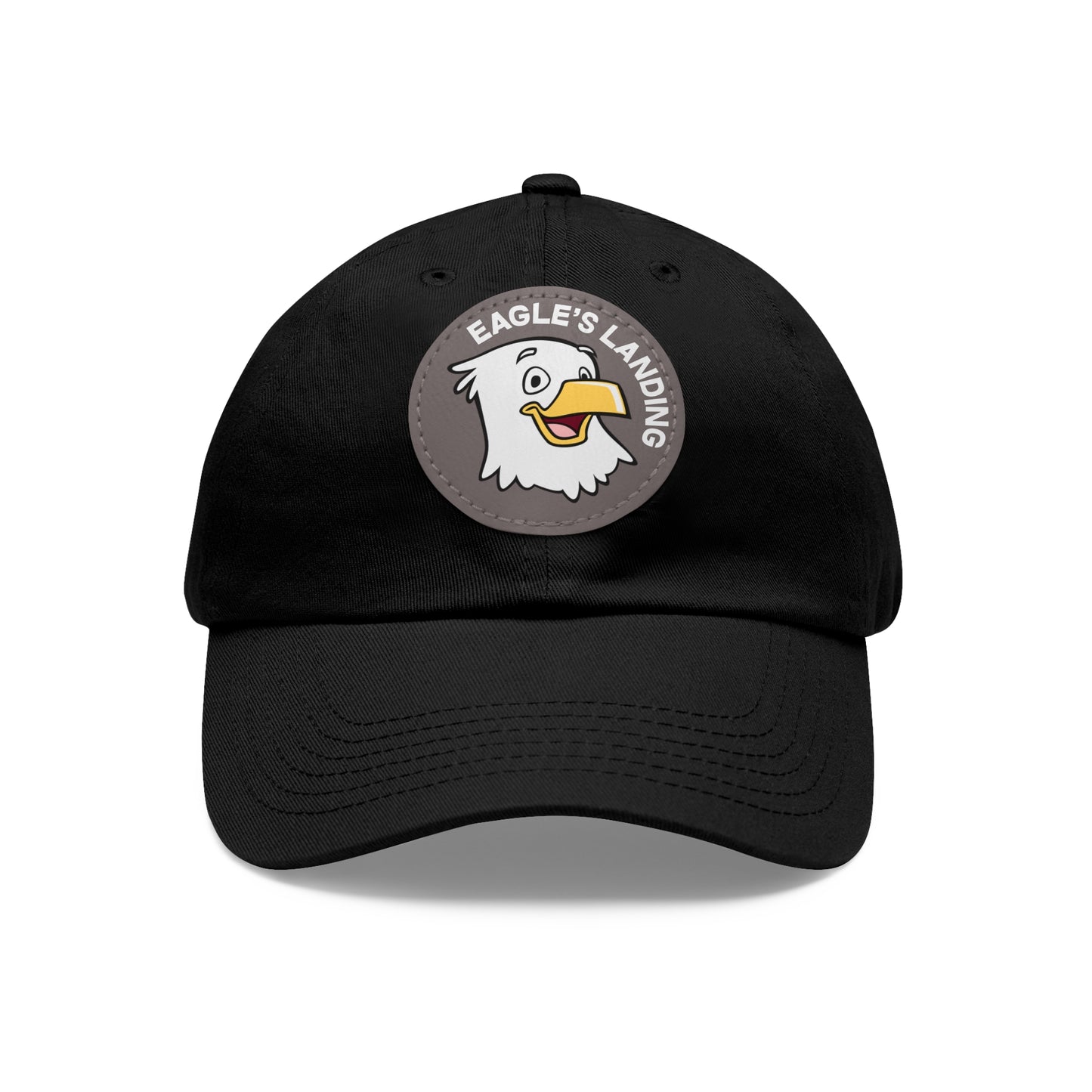 ADULT Hat with Leather Patch (Round)