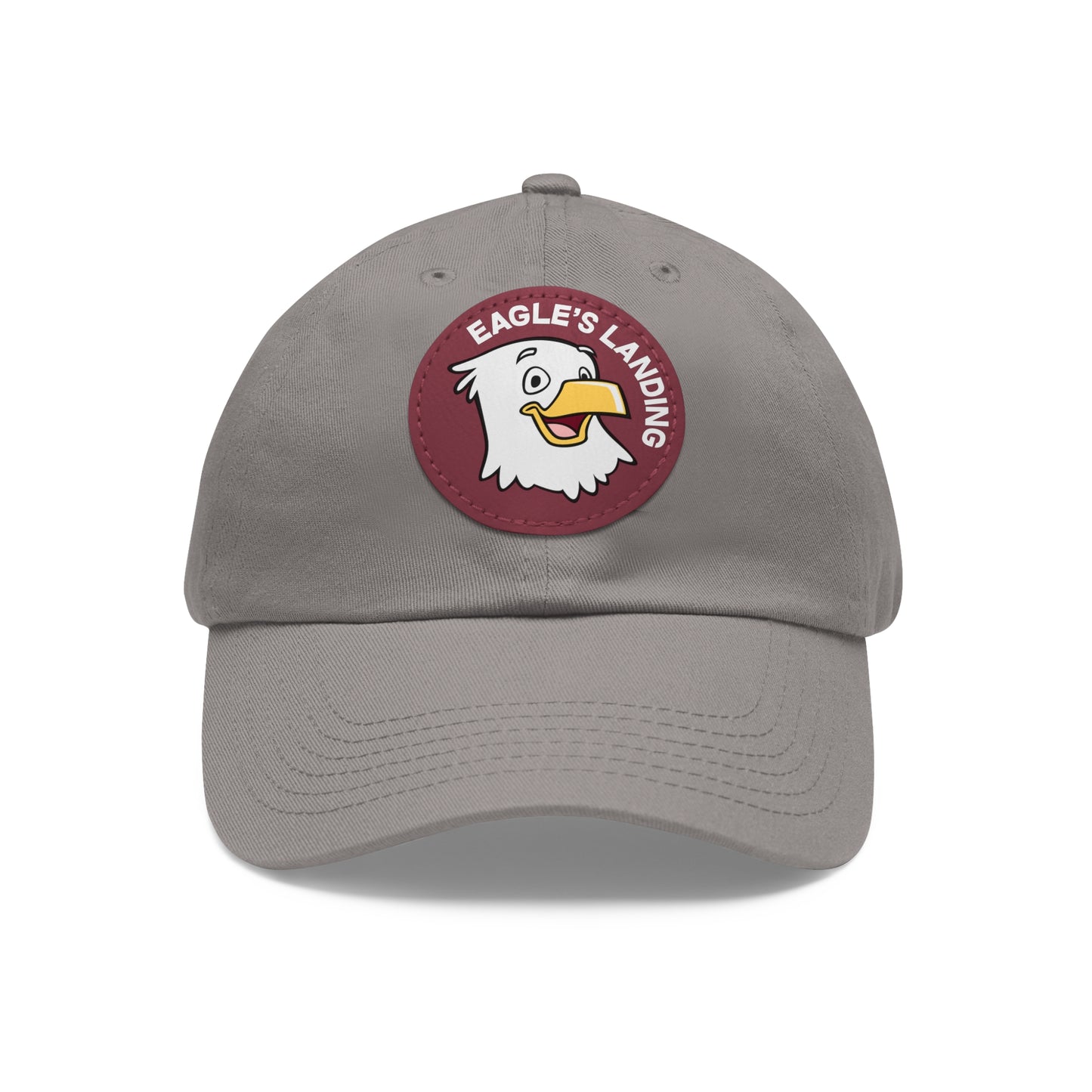 ADULT Hat with Leather Patch (Round)