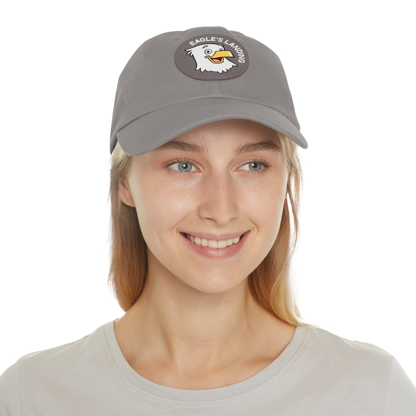 ADULT Hat with Leather Patch (Round)