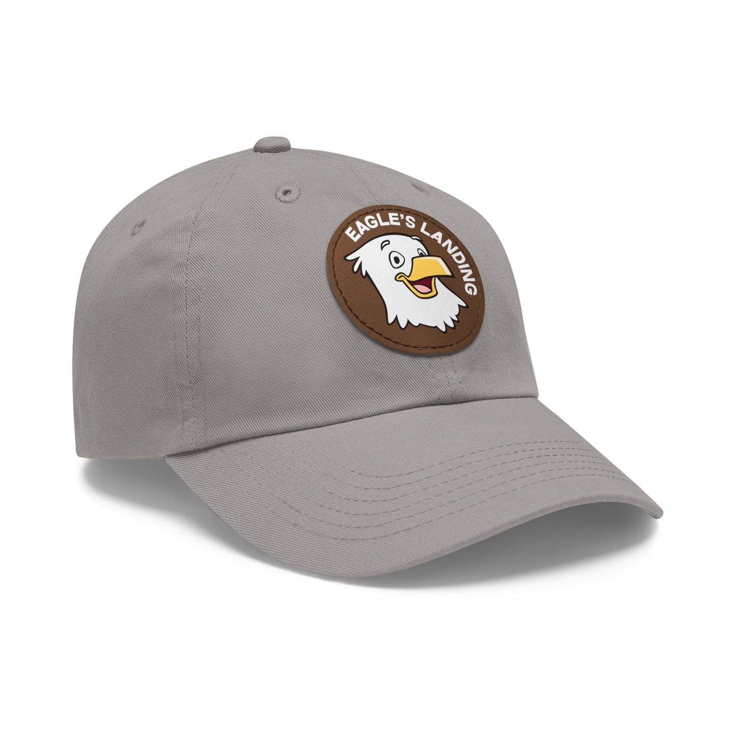 ADULT Hat with Leather Patch (Round)