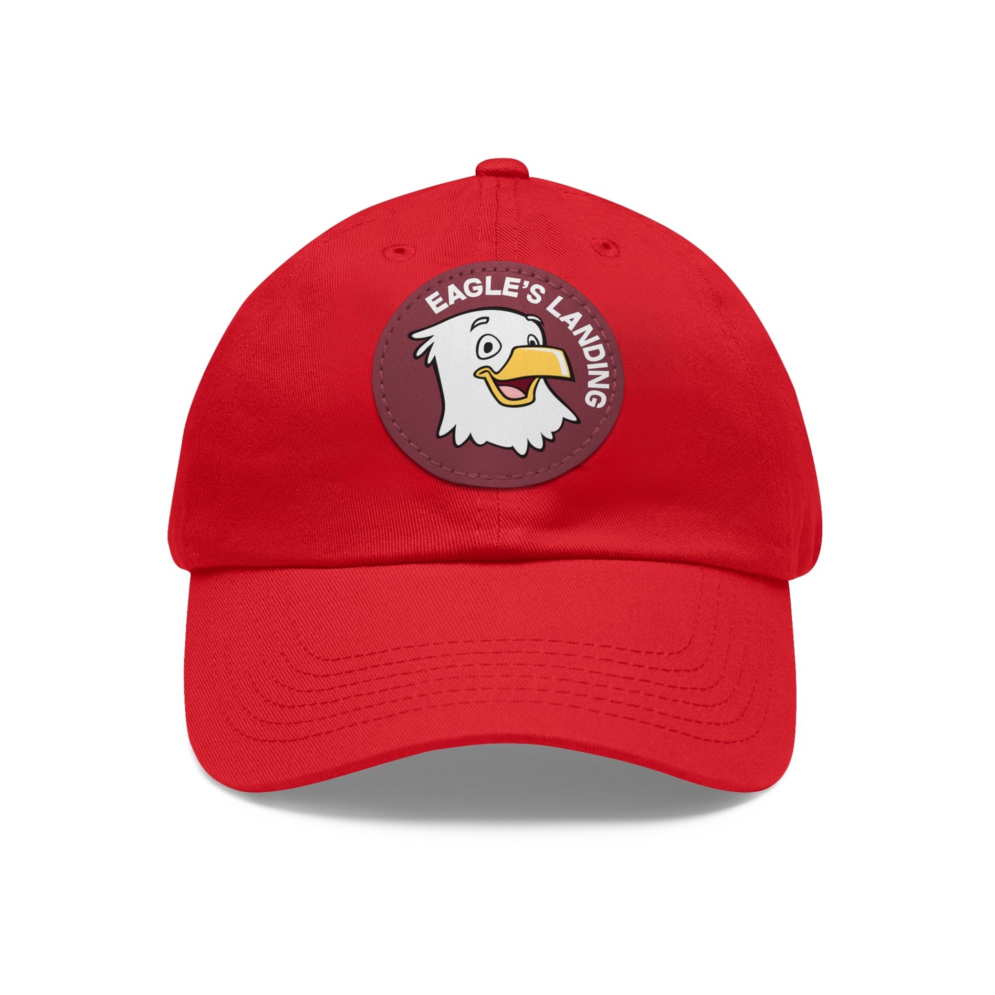 ADULT Hat with Leather Patch (Round)