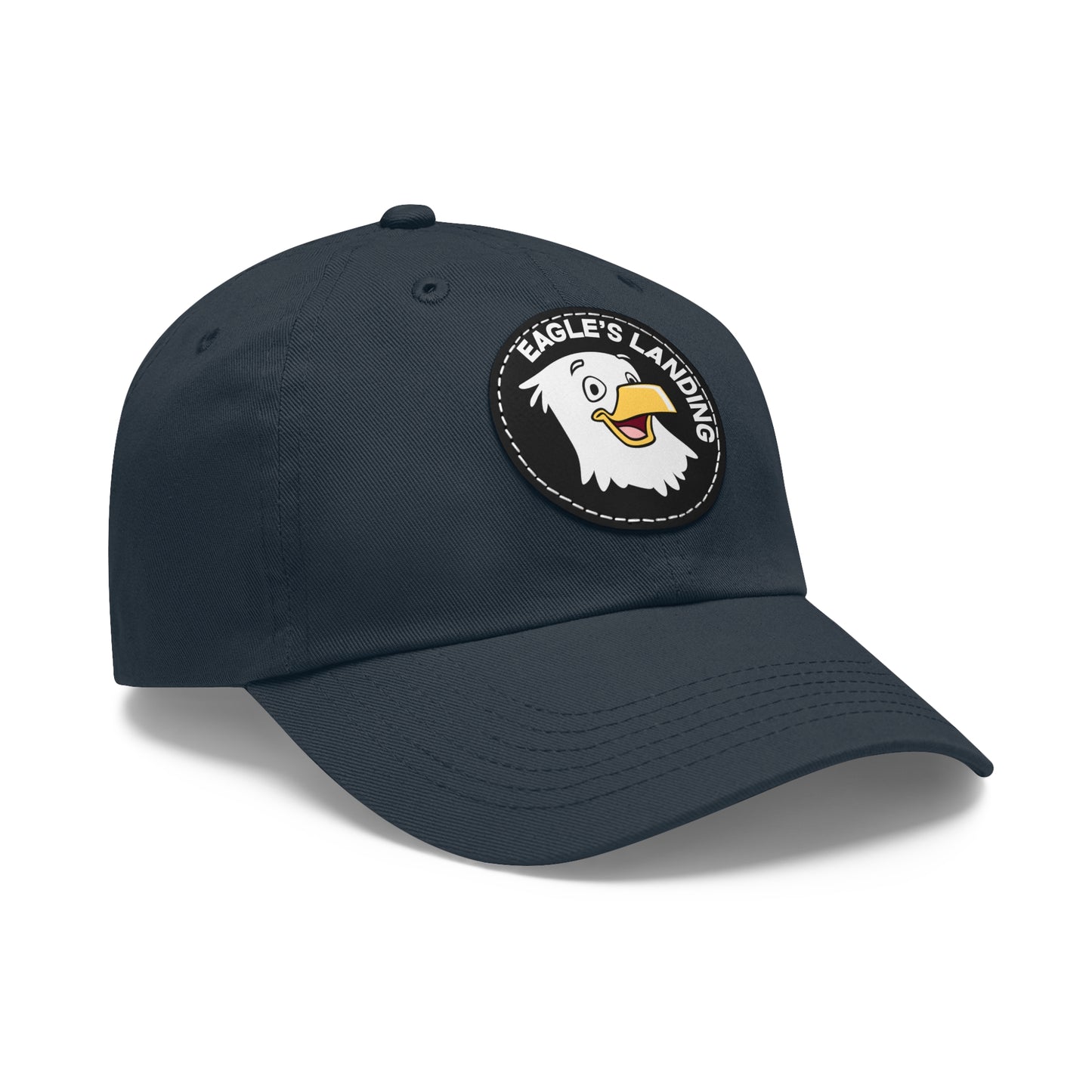 ADULT Hat with Leather Patch (Round)