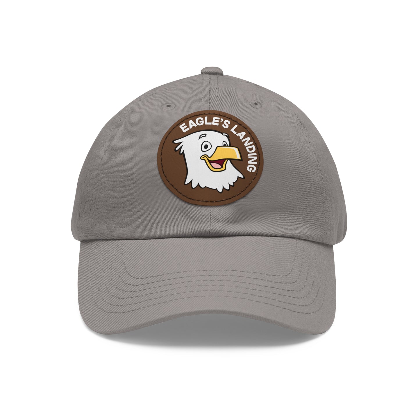ADULT Hat with Leather Patch (Round)
