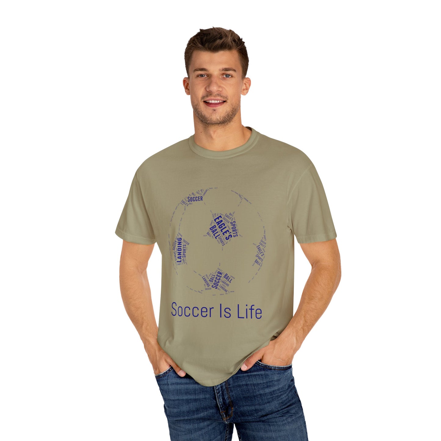 Soccer Is Life Unisex Garment-Dyed T-Shirt - Perfect for Fans & Sports Lovers