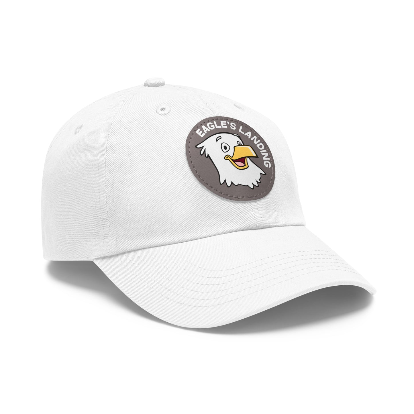 ADULT Hat with Leather Patch (Round)