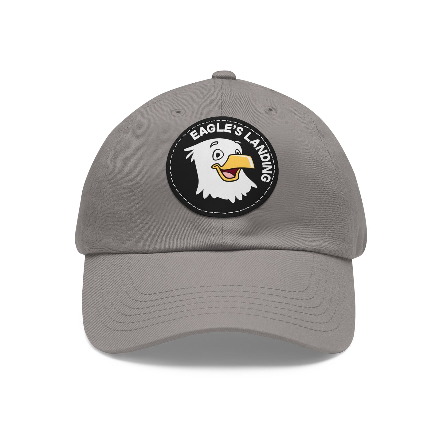 ADULT Hat with Leather Patch (Round)