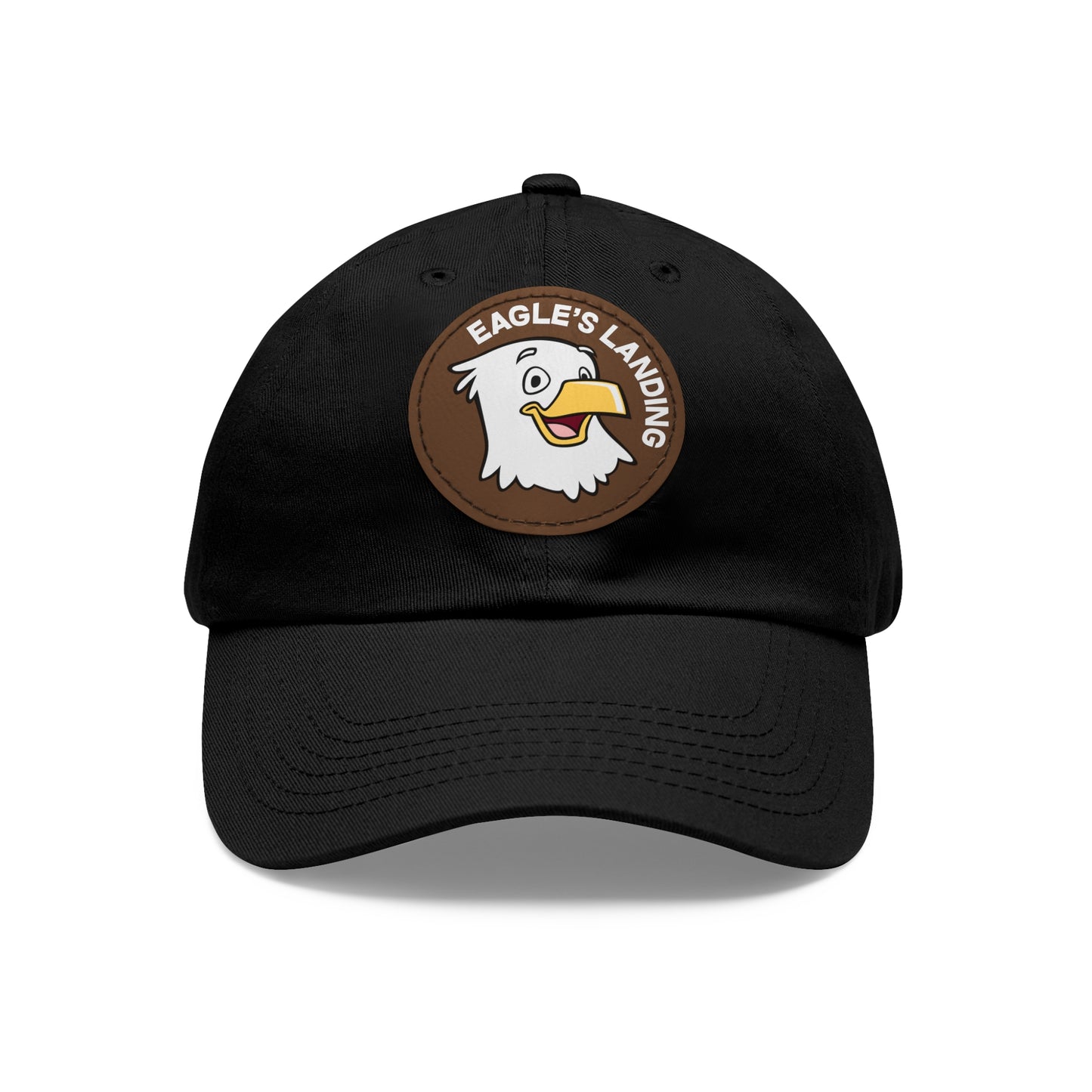 ADULT Hat with Leather Patch (Round)