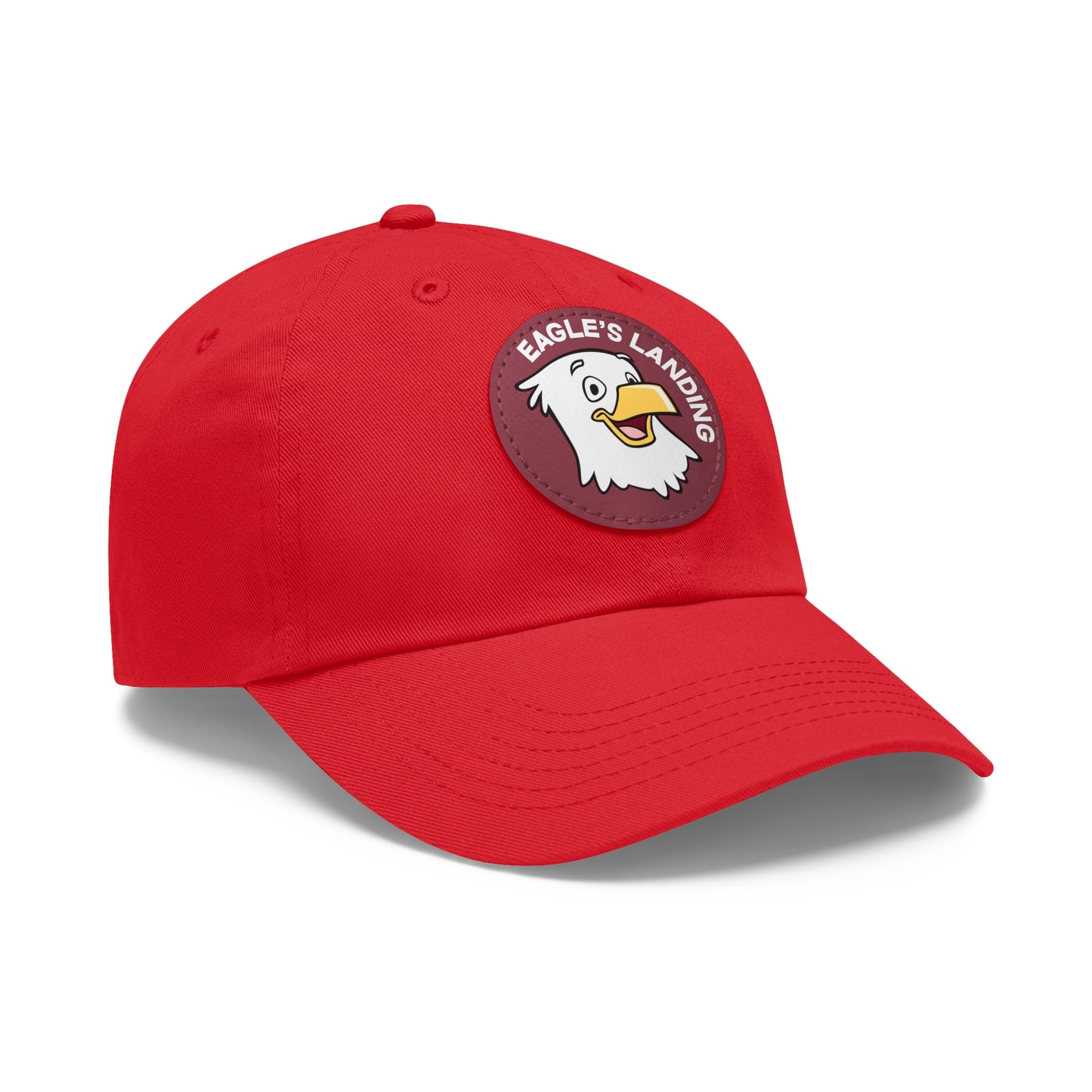 ADULT Hat with Leather Patch (Round)