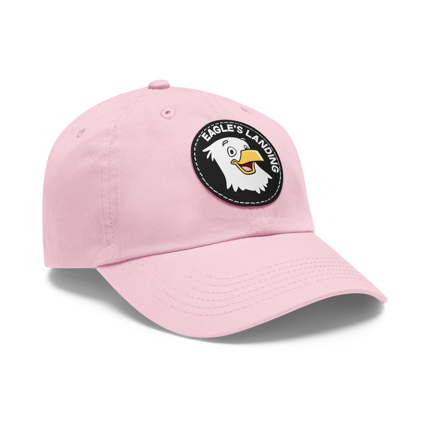 ADULT Hat with Leather Patch (Round)
