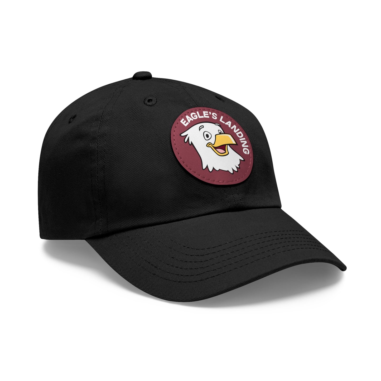 ADULT Hat with Leather Patch (Round)