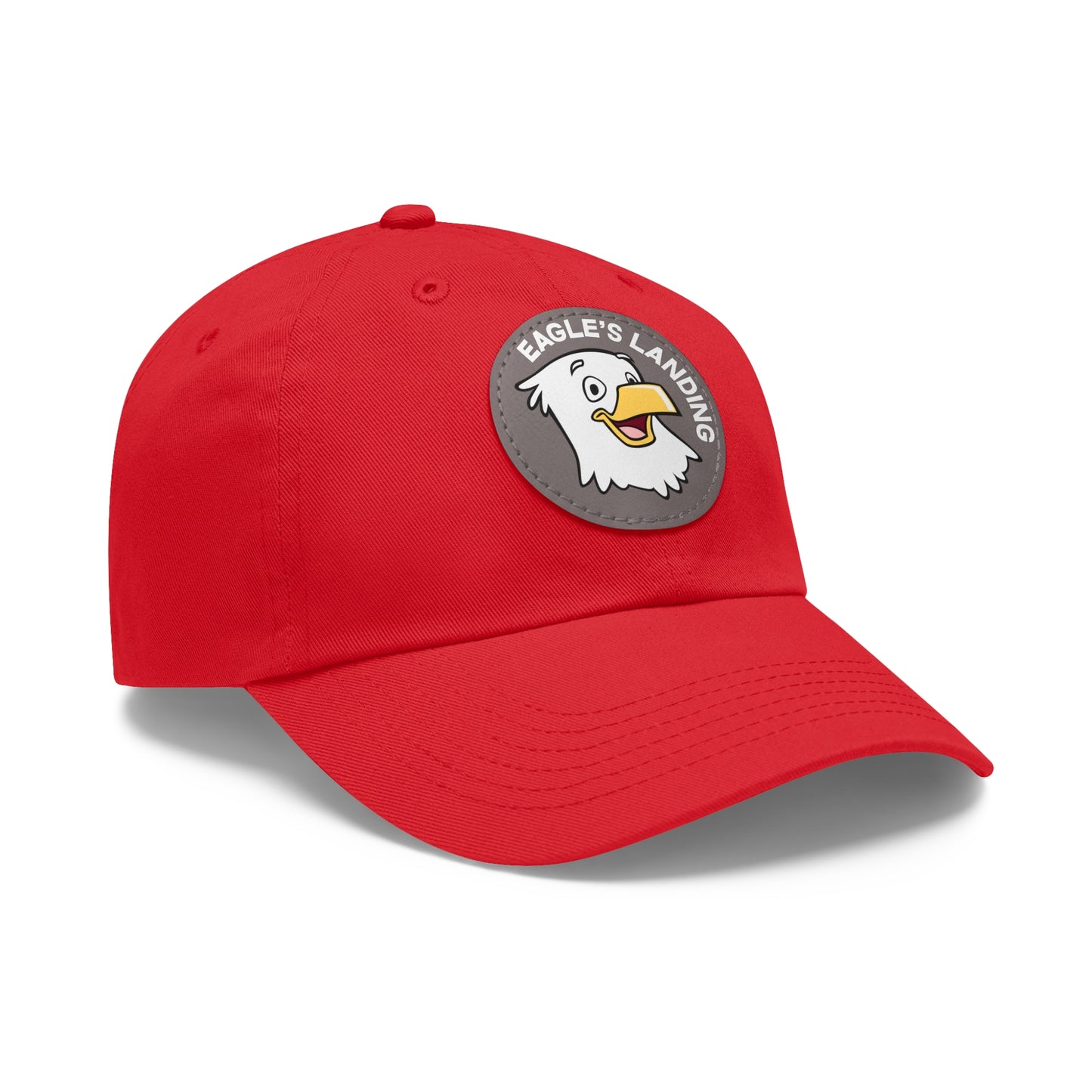 ADULT Hat with Leather Patch (Round)