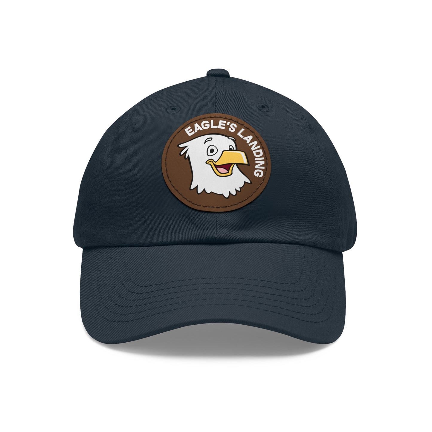 ADULT Hat with Leather Patch (Round)