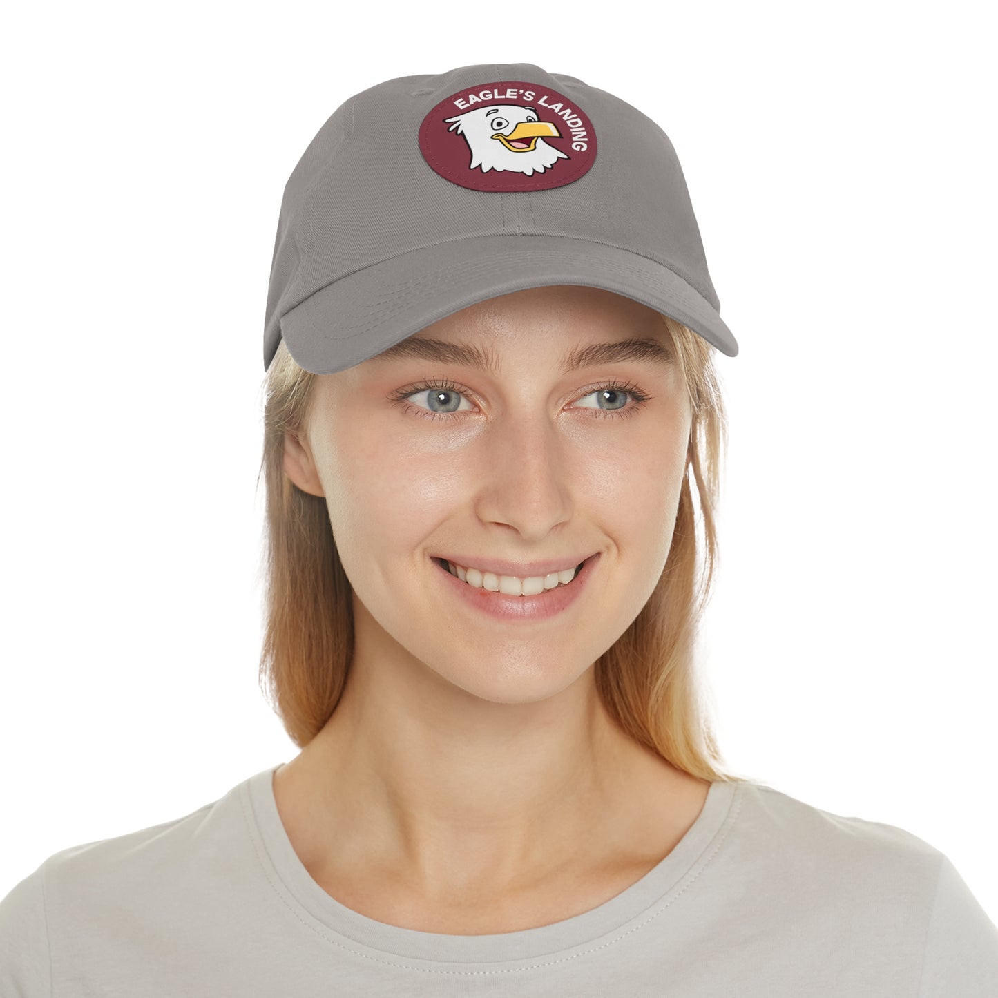 ADULT Hat with Leather Patch (Round)