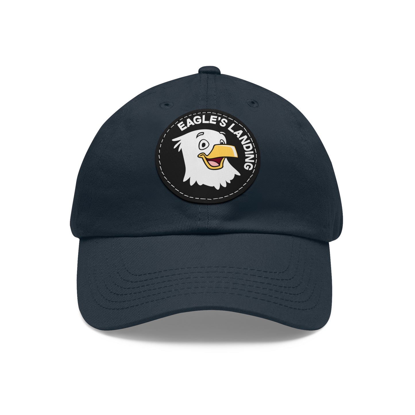 ADULT Hat with Leather Patch (Round)