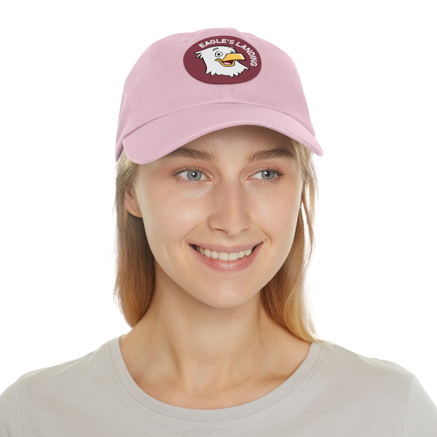 ADULT Hat with Leather Patch (Round)