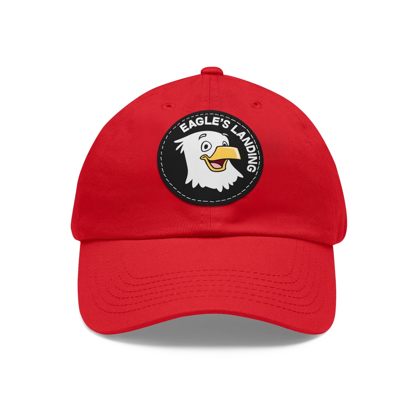 ADULT Hat with Leather Patch (Round)