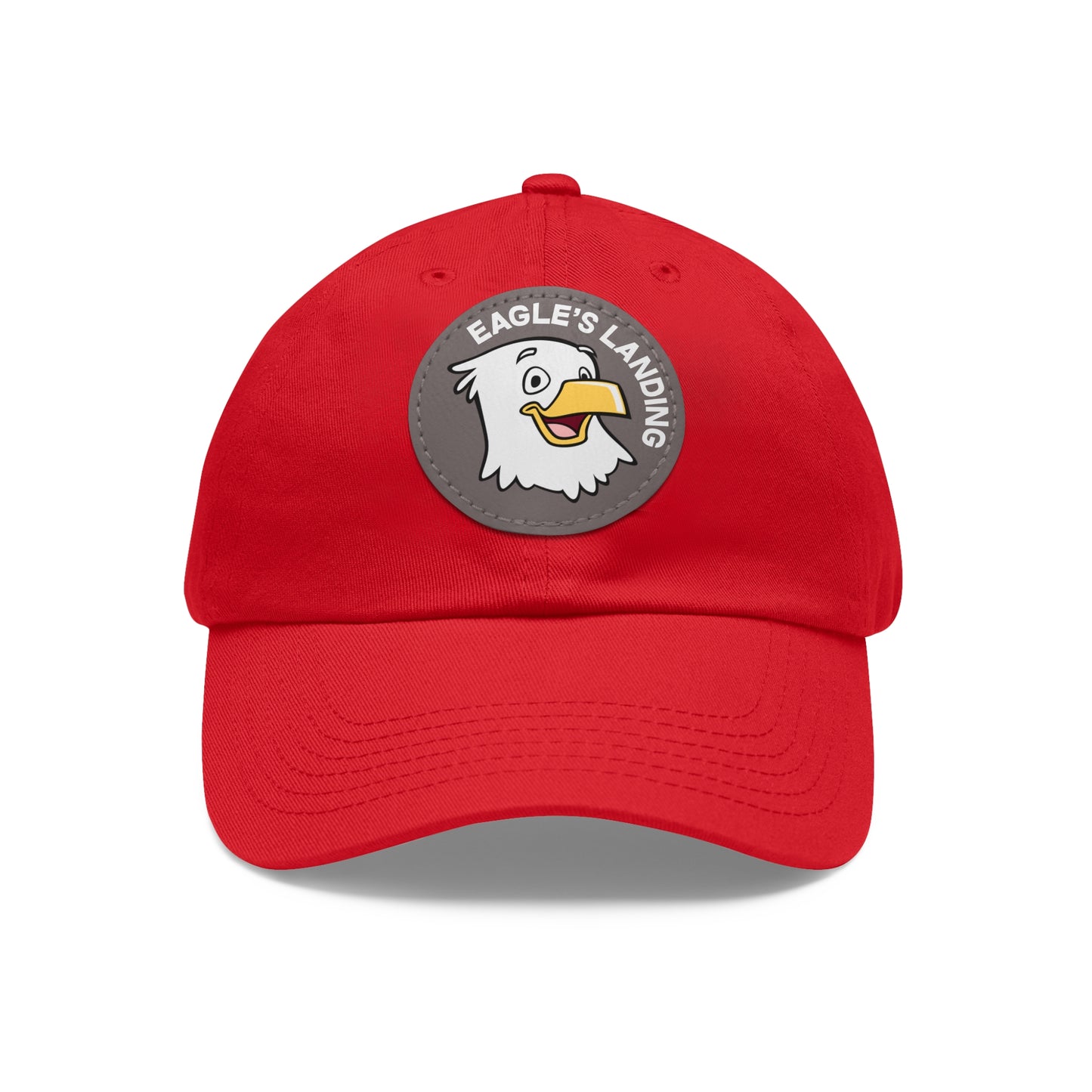 ADULT Hat with Leather Patch (Round)