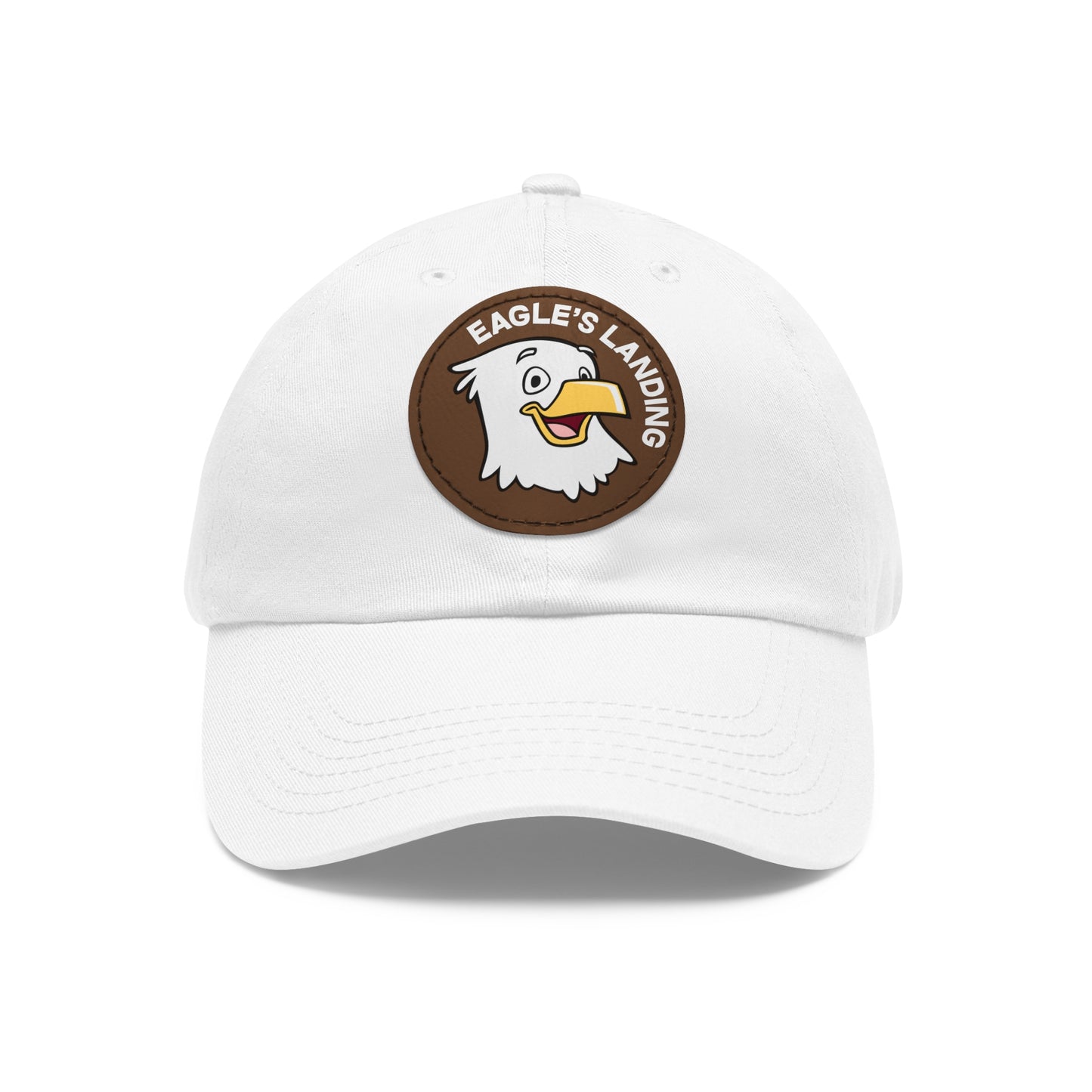 ADULT Hat with Leather Patch (Round)