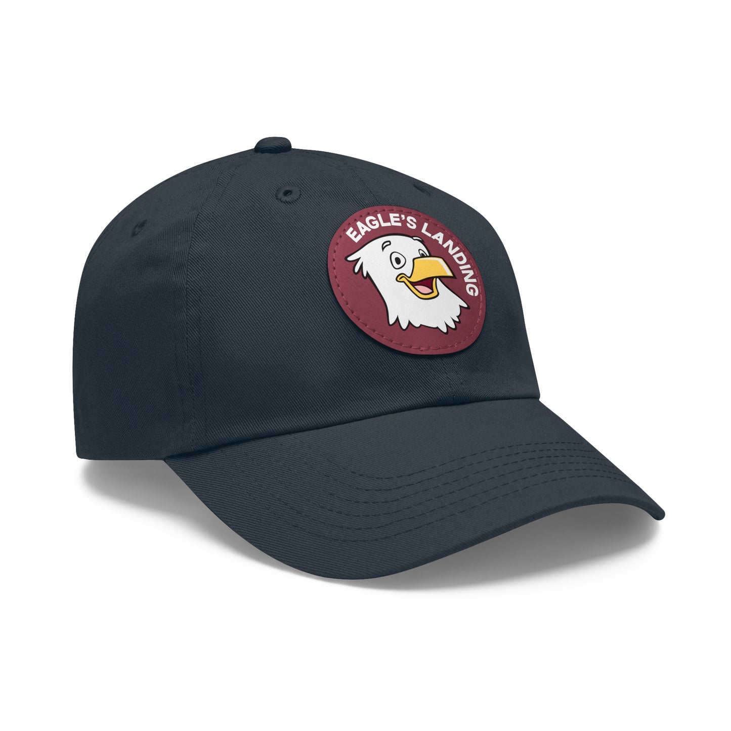 ADULT Hat with Leather Patch (Round)