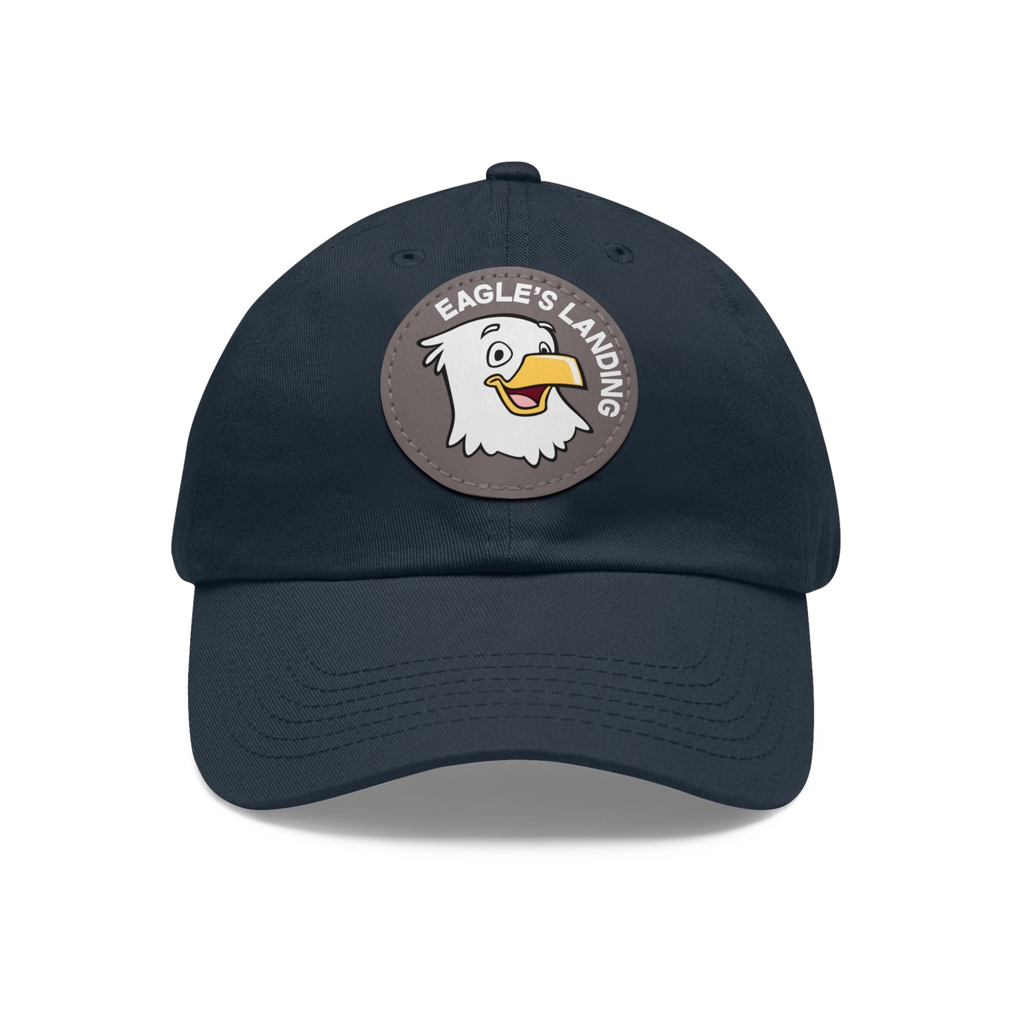 ADULT Hat with Leather Patch (Round)