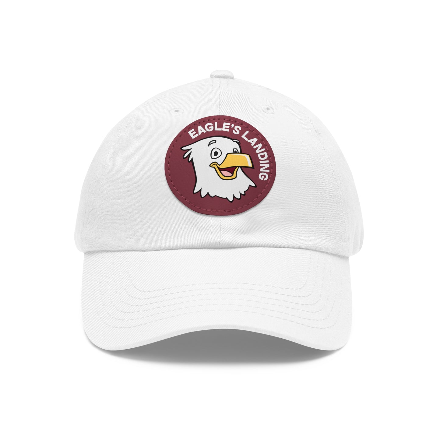 ADULT Hat with Leather Patch (Round)