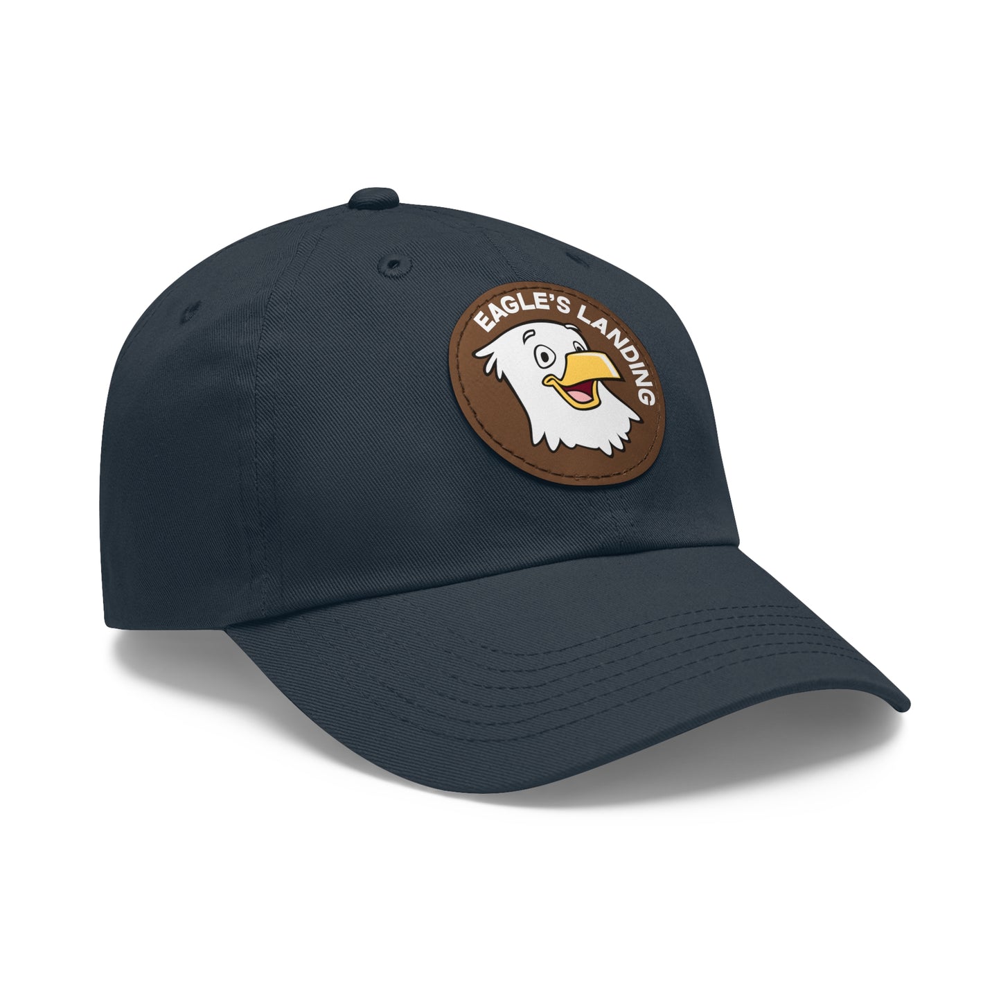 ADULT Hat with Leather Patch (Round)
