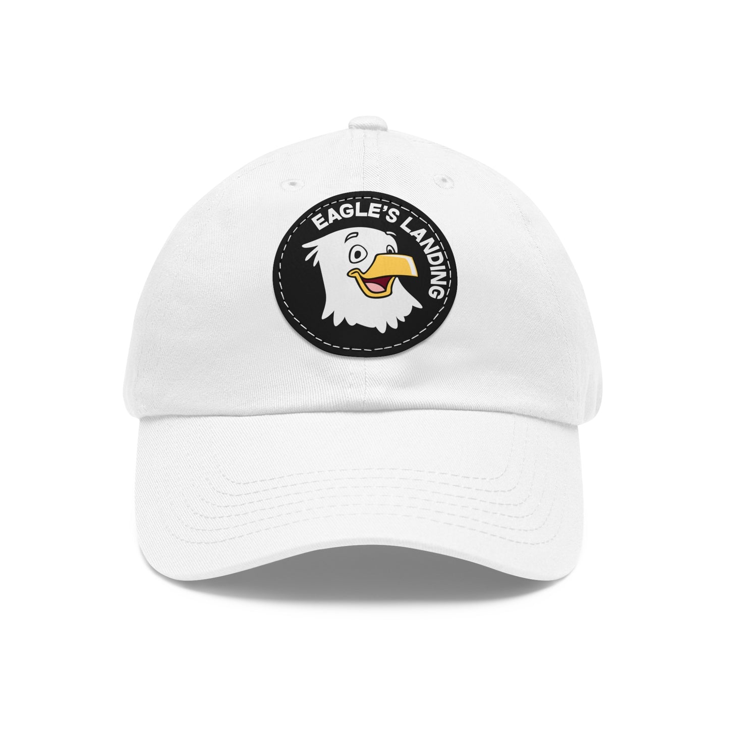ADULT Hat with Leather Patch (Round)